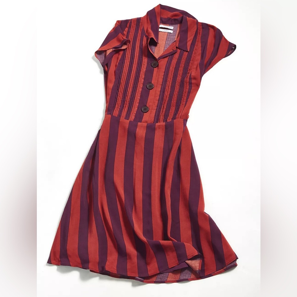 Preppy Goth Vintage Style Short Sleeve Shirt Dress NWOT